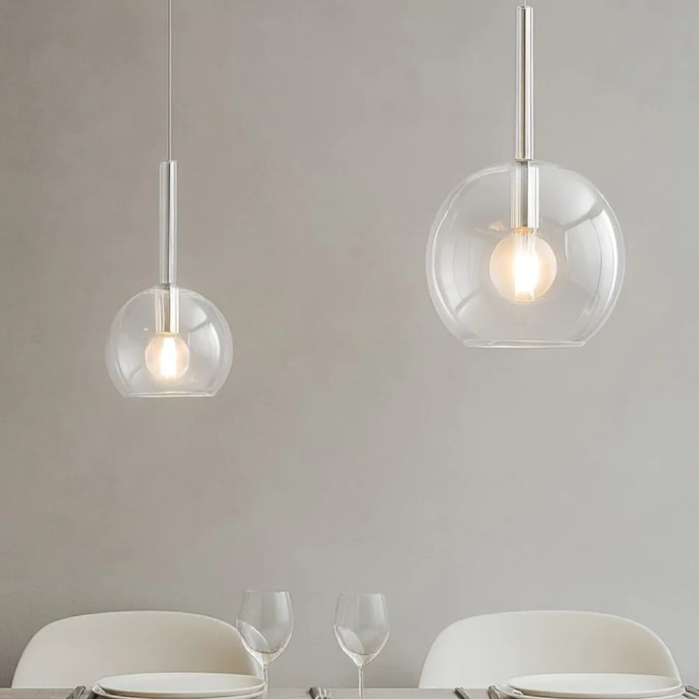 Lampadari Moderni-Top Light Lampadario per sala da pranzo moderna vetri trasparenti