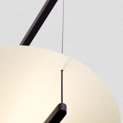 Lampadari Moderni-Selezionato da Mazzolaluce Lampadario per sala moderna nero led 55w dimmerabile 3000k