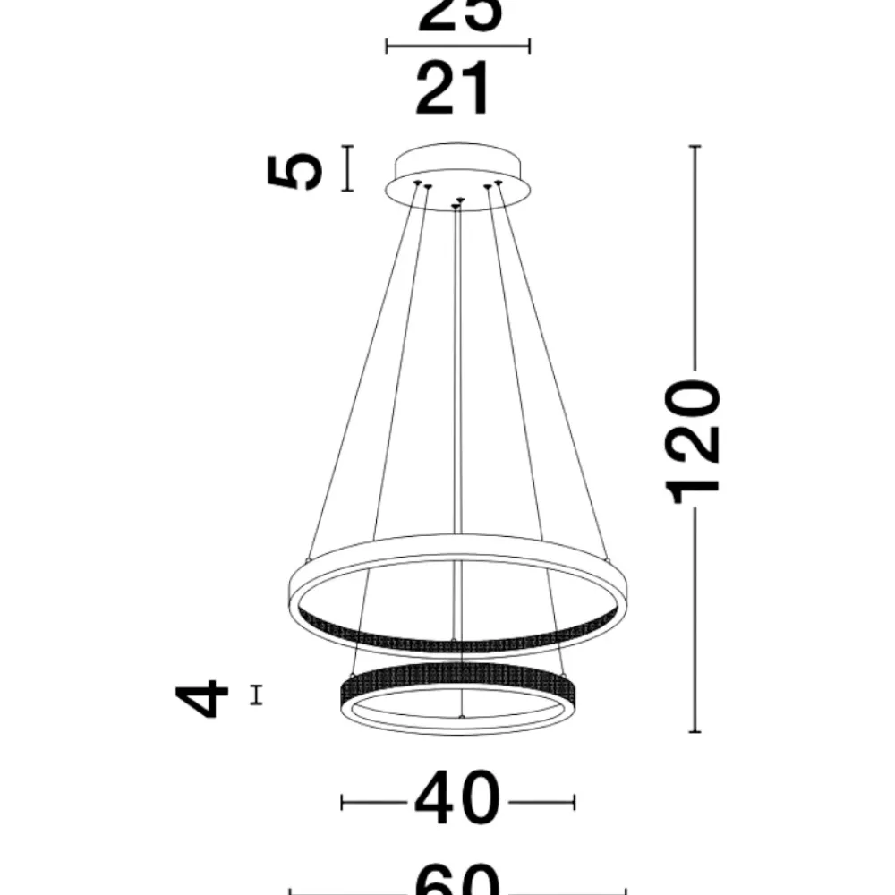 Lampadari Moderni-Selezionato da Mazzolaluce Lampadario per salone contemporaneo cerchi led oro
