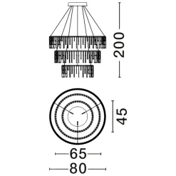 Lampadari Moderni-Selezionato da Mazzolaluce Lampadario per salone stelle cadenti oro ramato moderno led 72w 3000k
