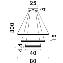 Lampadari Moderni-Selezionato da Mazzolaluce Lampadario per salotto anelli neri led 3000k dimmerabile cristalli
