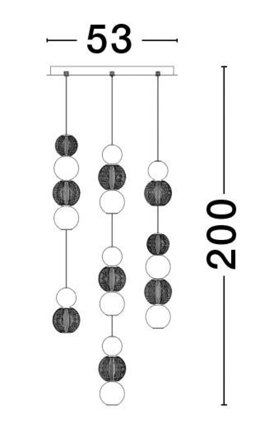 Lampadari Moderni-Selezionato da Mazzolaluce Lampadario per salotto contemporaneo sfere pendenti oro