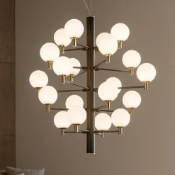 Lampadari Moderni-Ideal Lux Lampadario per salotto copernico sp20 nero