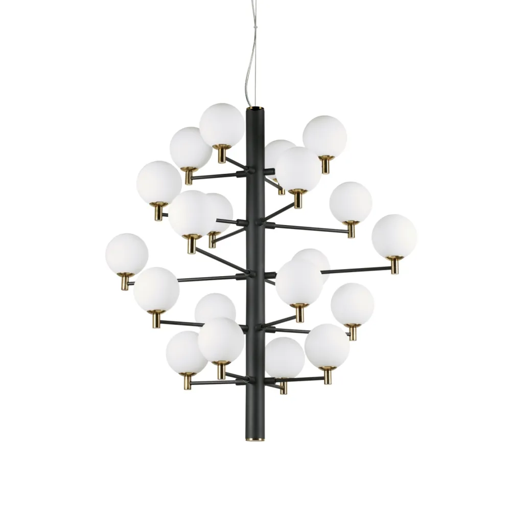 Lampadari Moderni-Ideal Lux Lampadario per salotto copernico sp20 nero