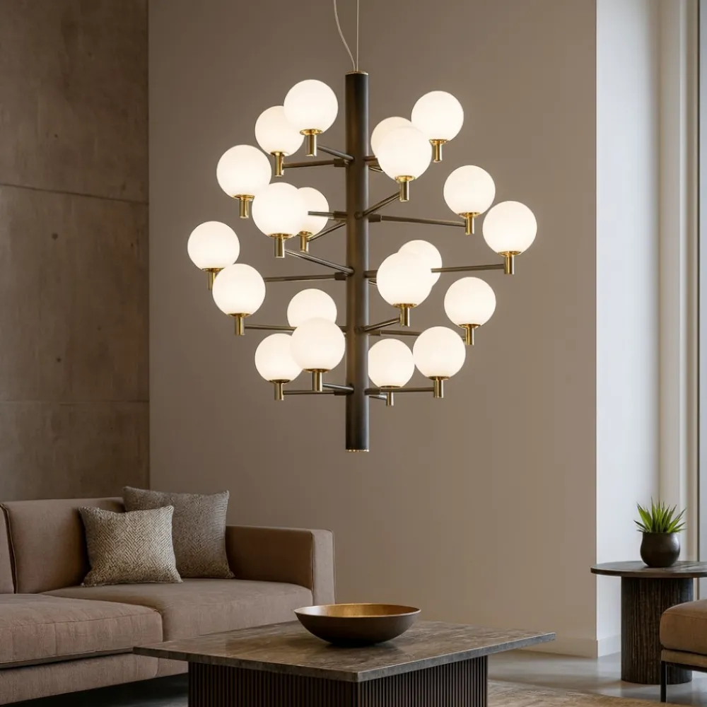 Lampadari Moderni-Ideal Lux Lampadario per salotto copernico sp20 nero