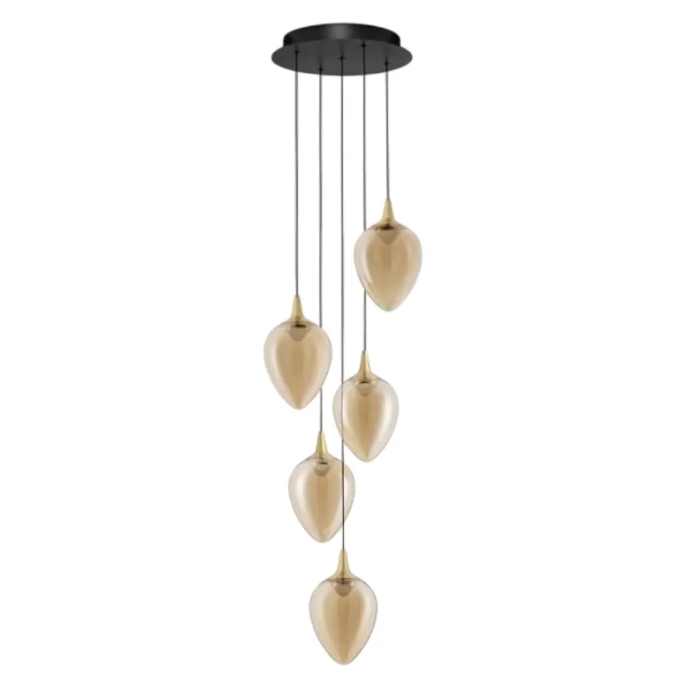 Lampadari Moderni-Selezionato da Mazzolaluce Lampadario per salotto led 3000k moderno 5 luci