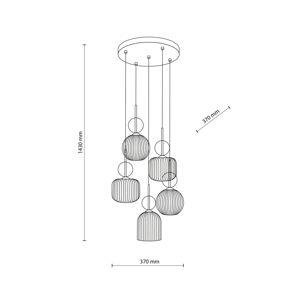 Lampadari Moderni-Selezionato da Mazzolaluce lampadario per soggiorno contemporaneo 5 vetri ambra bianco pendenti