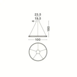 Lampadari Moderni-Selezionato da Mazzolaluce Lampadario per soggiorno contemporaneo led 3000k cristalli 100cm