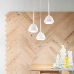 Lampadari Moderni-Affralux Lampadario per soggiorno 3 luci moderno bianca bell