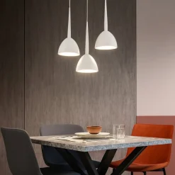 Lampadari Moderni-Affralux Lampadario per soggiorno 3 luci moderno bianca bell