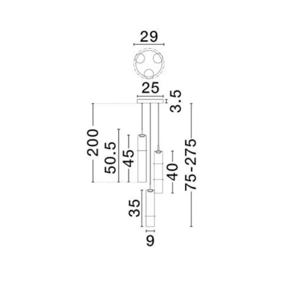 Lampadari Moderni-Selezionato da Mazzolaluce Lampadario per soggiorno moderno vetri ambra led 9w 3000k