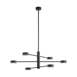 Lampadari Moderni-Selezionato da Mazzolaluce Lampadario per soggiorno moderno nero luci girevoli