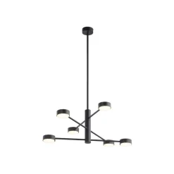 Lampadari Moderni-Selezionato da Mazzolaluce Lampadario per soggiorno moderno nero luci girevoli