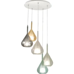 Lampadari Moderni-Fabas Luce Lampadario per soggiorno moderno vetri multicolor lila