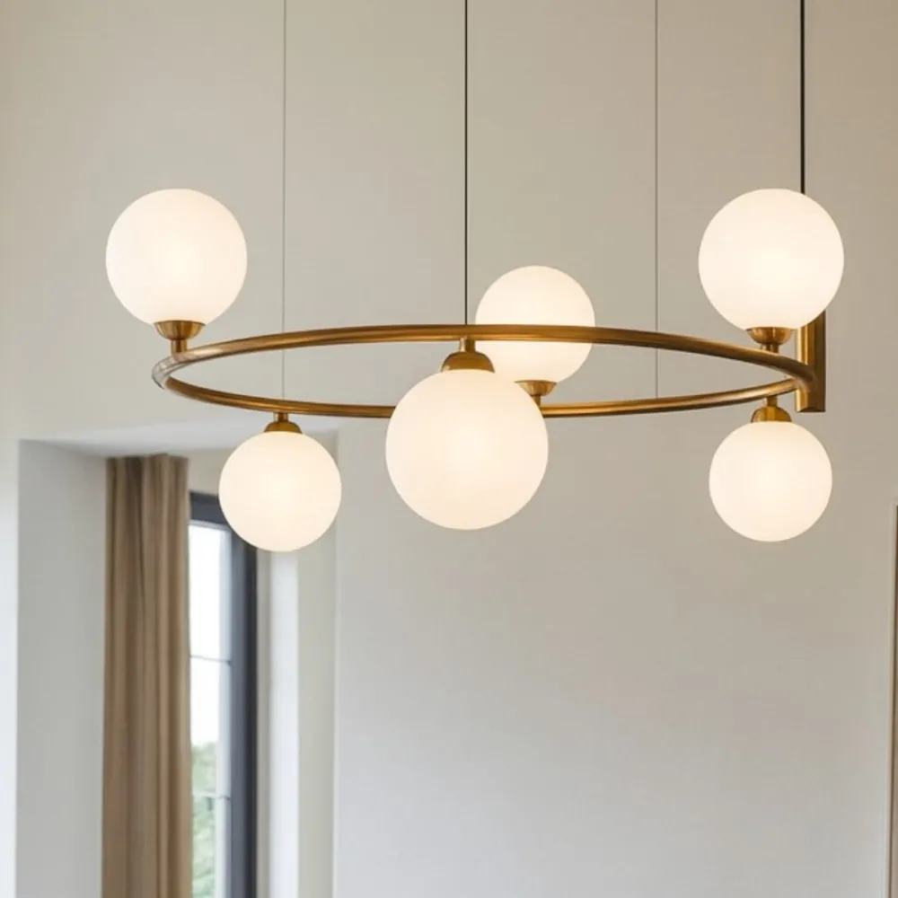 Lampadari Moderni-Maytoni Lampadario per soggiorno moderno ring oro
