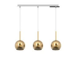 Lampadari Moderni-Top Light Lampadario per soggiorno moderno sfere vetri oro