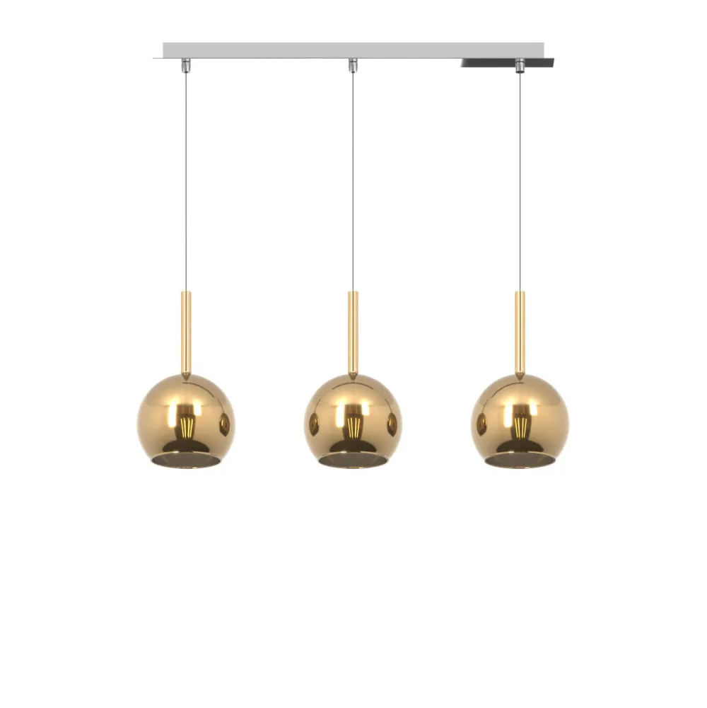 Lampadari Moderni-Top Light Lampadario per soggiorno moderno sfere vetri oro