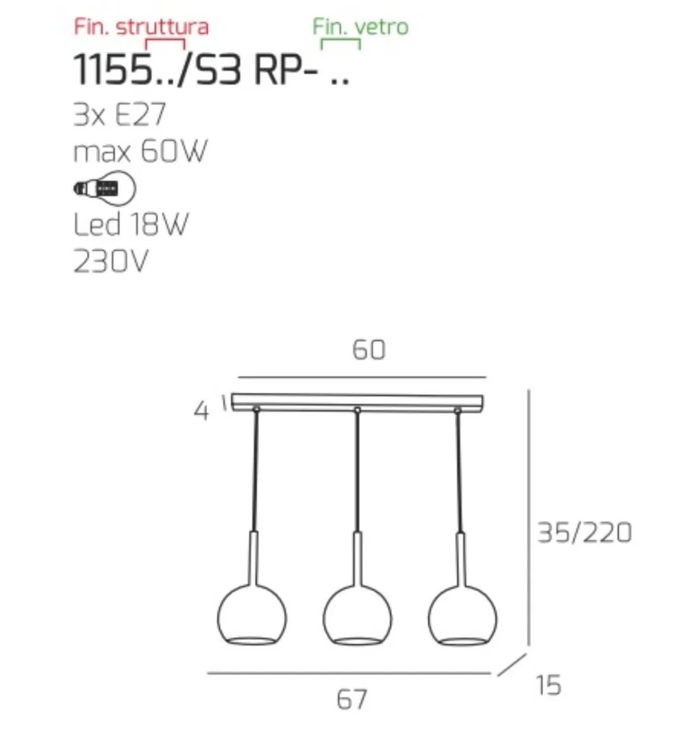 Lampadari Moderni-Top Light Lampadario per soggiorno moderno sfere vetri oro