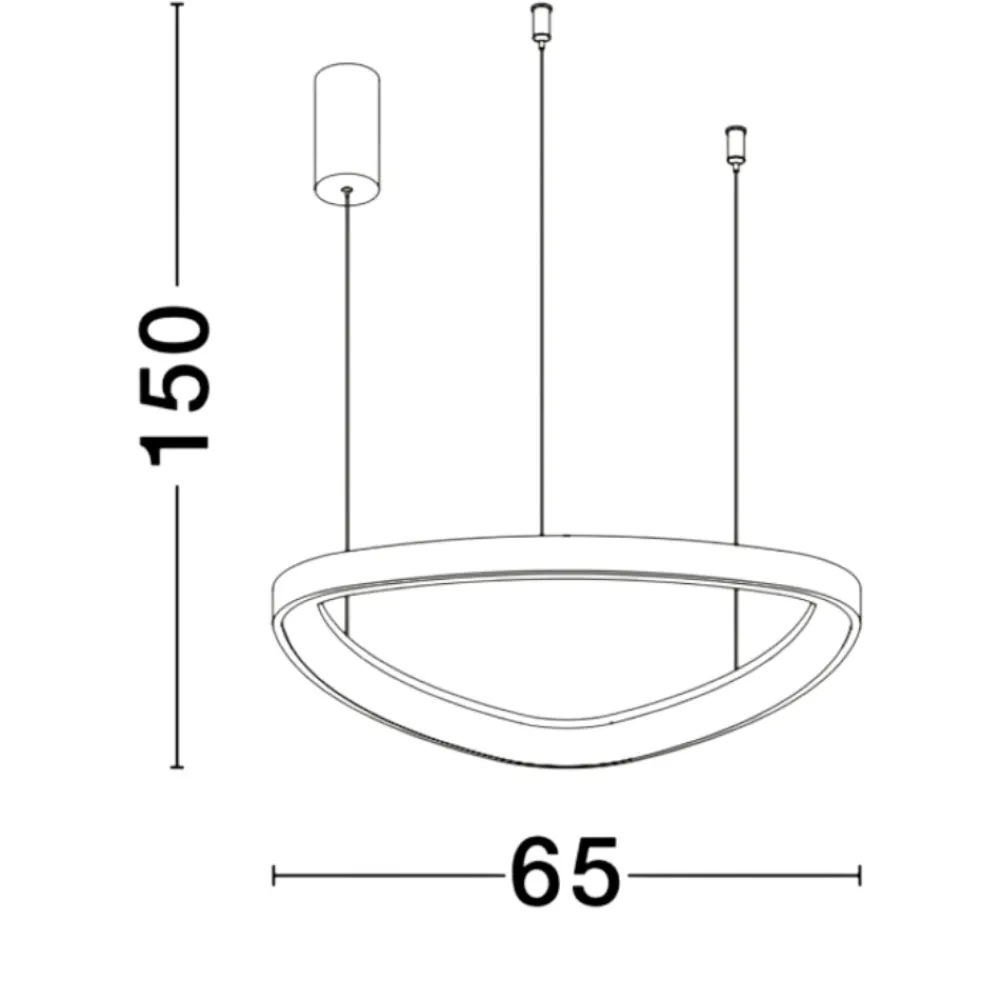 Lampadari Moderni-Selezionato da Mazzolaluce Lampadario per soggiorno moderno marrone led 48w 3000k dimmerabile