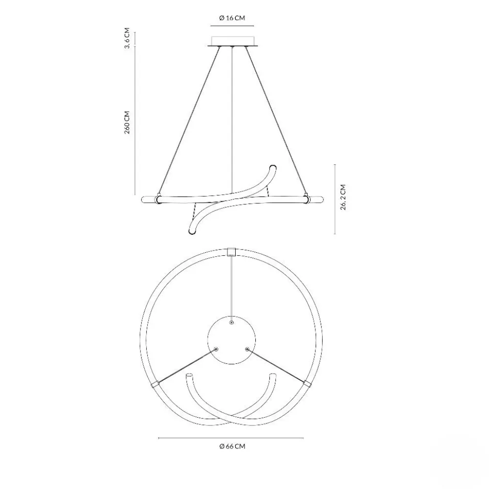 Lampadari Moderni-Vivida International Lampadario per soggiorno moderno cromo led 3000k dimmerabile vivida lightline