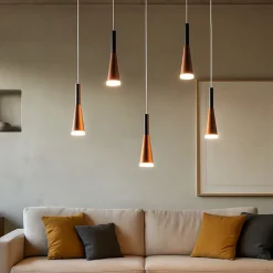 Lampadari Moderni-Perenz Illuminazione Lampadario per soggiorno moderno led 3000k oro rosa nero perenz cono