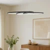 Lampadari Moderni-Eglo Lampadario per soggiorno moderno nero led 3000k dimmerabile gianella