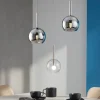 Lampadari Moderni-Top Light Lampadario per soggiorno moderno vetri trasparenti cromo