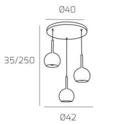 Lampadari Moderni-Top Light Lampadario per soggiorno moderno vetri trasparenti cromo