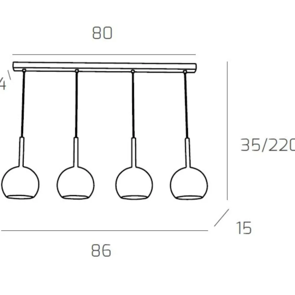Lampadari Moderni-Top Light Lampadario per soggiorno moderno vetro rame