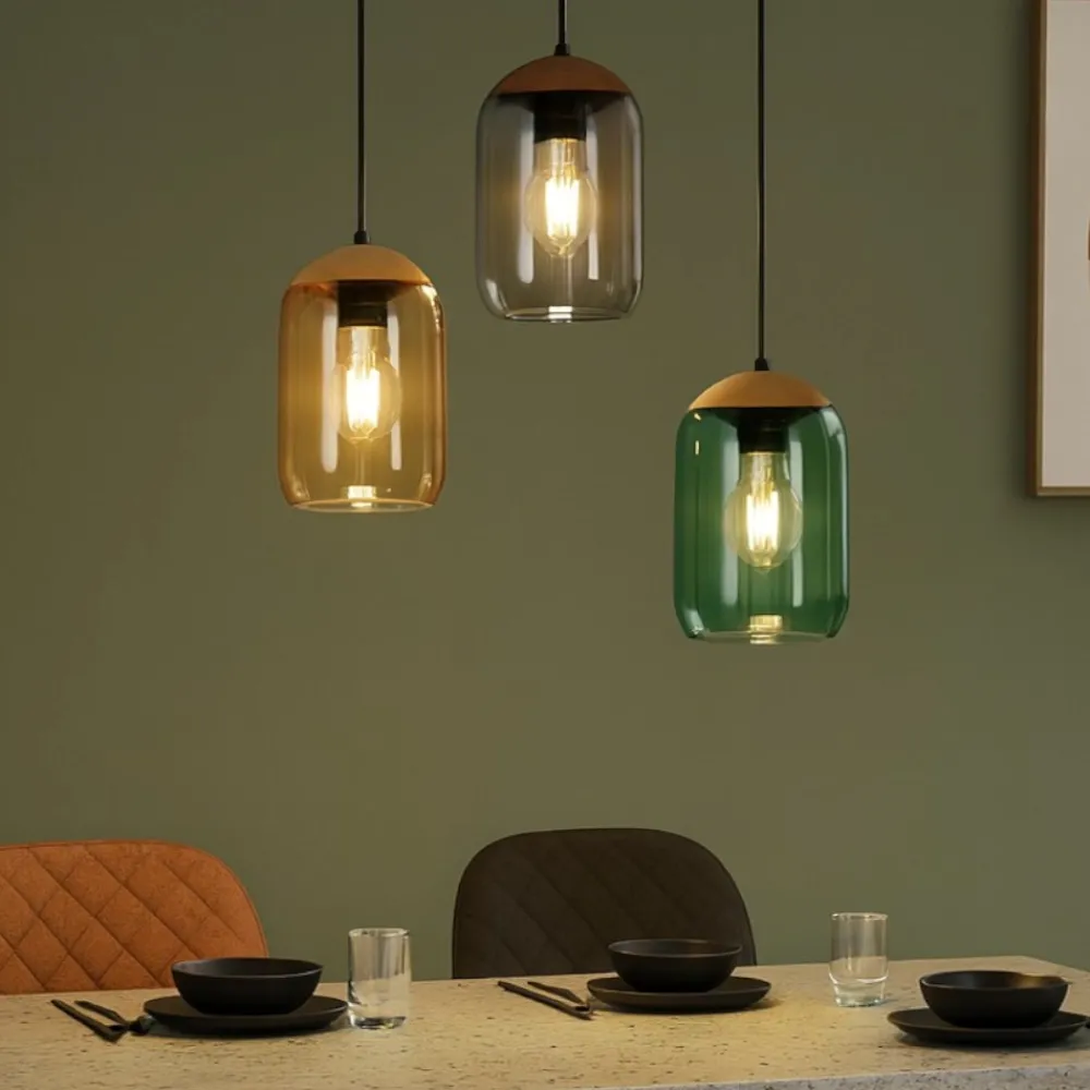 Lampadari Moderni-Selezionato da Mazzolaluce Lampadario per soggiorno moderno vetri multicolor