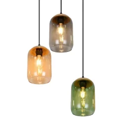 Lampadari Moderni-Selezionato da Mazzolaluce Lampadario per soggiorno moderno vetri multicolor