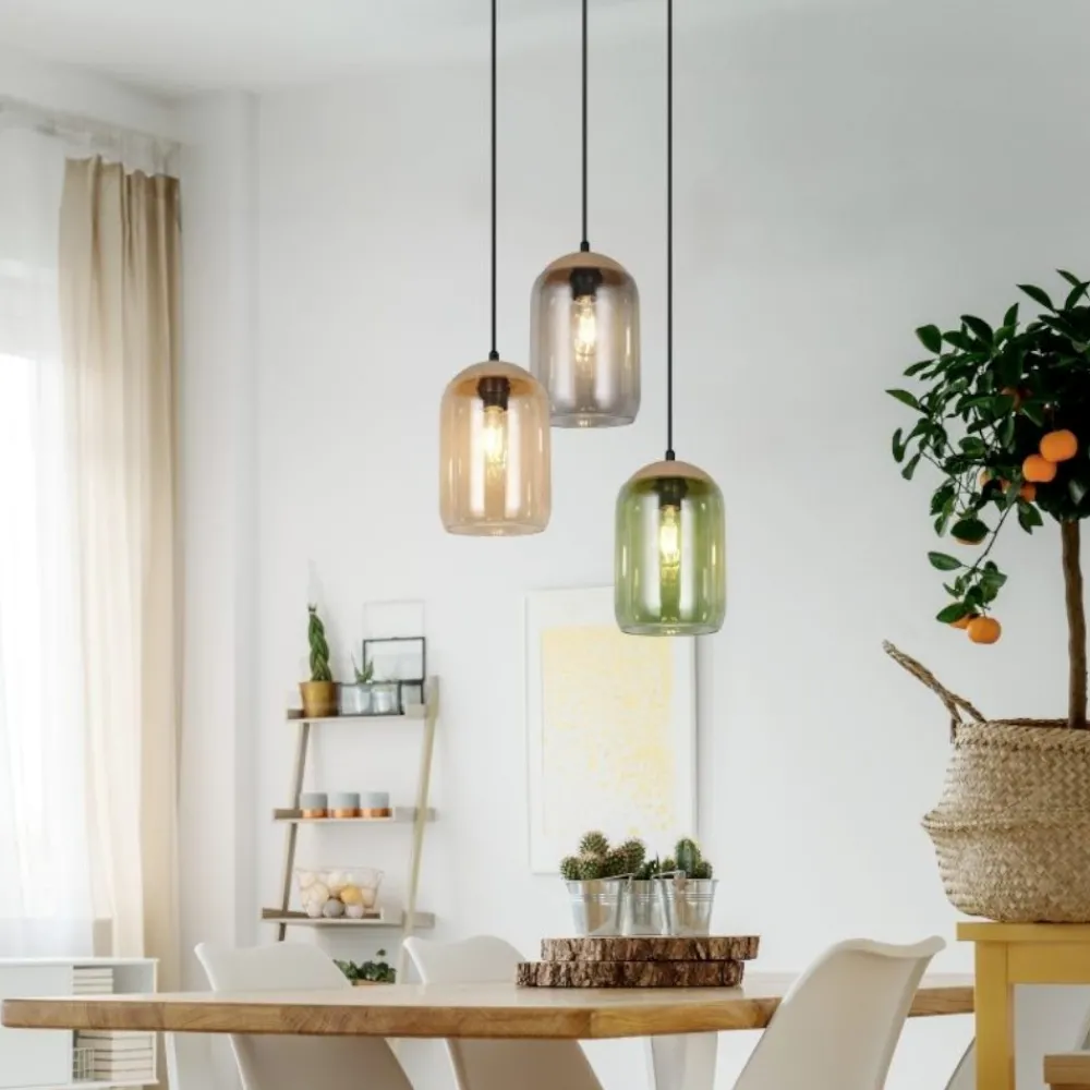 Lampadari Moderni-Selezionato da Mazzolaluce Lampadario per soggiorno moderno vetri multicolor