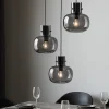 Lampadari Moderni-Selezionato da Mazzolaluce Lampadario per soggiorno moderno grappolo 3 luci vetro grigio