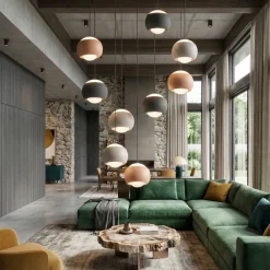 Lampadari Moderni-Selezionato da Mazzolaluce Lampadario per soggiorno moderno sfere pendenti led 2300k-65000k