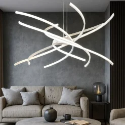 Lampadari Moderni-Top Light Lampadario per soggiorno moderno bianco tornado led 69w 4000k