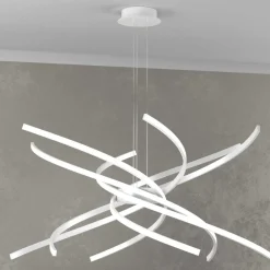 Lampadari Moderni-Top Light Lampadario per soggiorno moderno bianco tornado led 69w 4000k