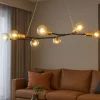 Lampadari Moderni-Selezionato da Mazzolaluce Lampadario per soggiorno nero sfere vetro oro