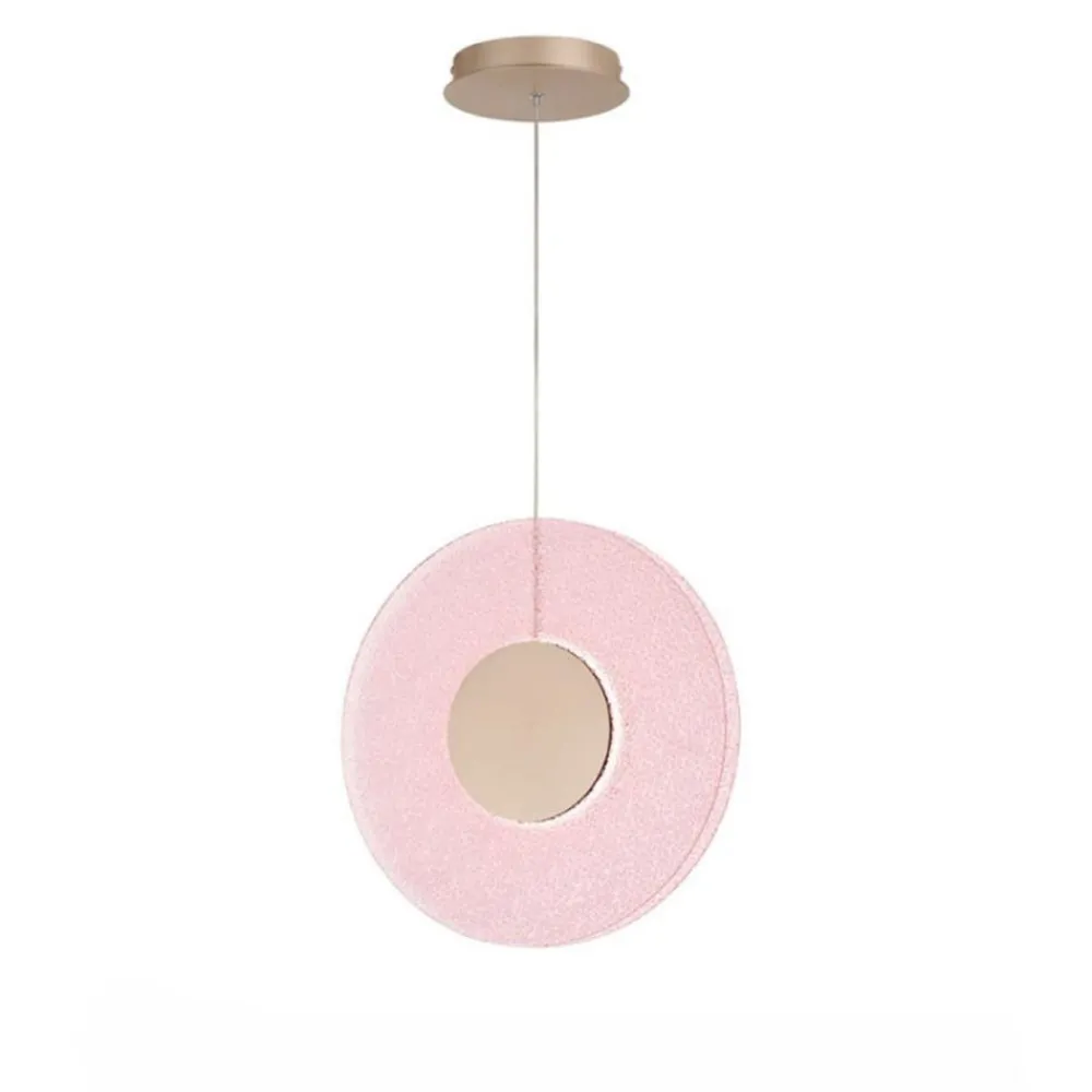 Lampadari Moderni-Ondaluce Lampadario per soggiorno candy led 3000k vetro rosa