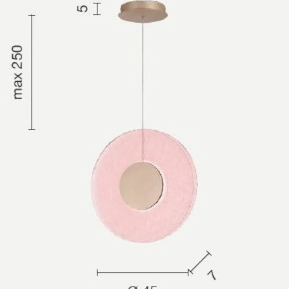 Lampadari Moderni-Ondaluce Lampadario per soggiorno candy led 3000k vetro rosa