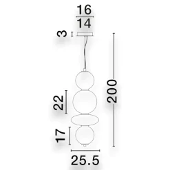 Lampadari Moderni-Selezionato da Mazzolaluce Lampadario per soggiorno oro sfere vetro fume design elegante