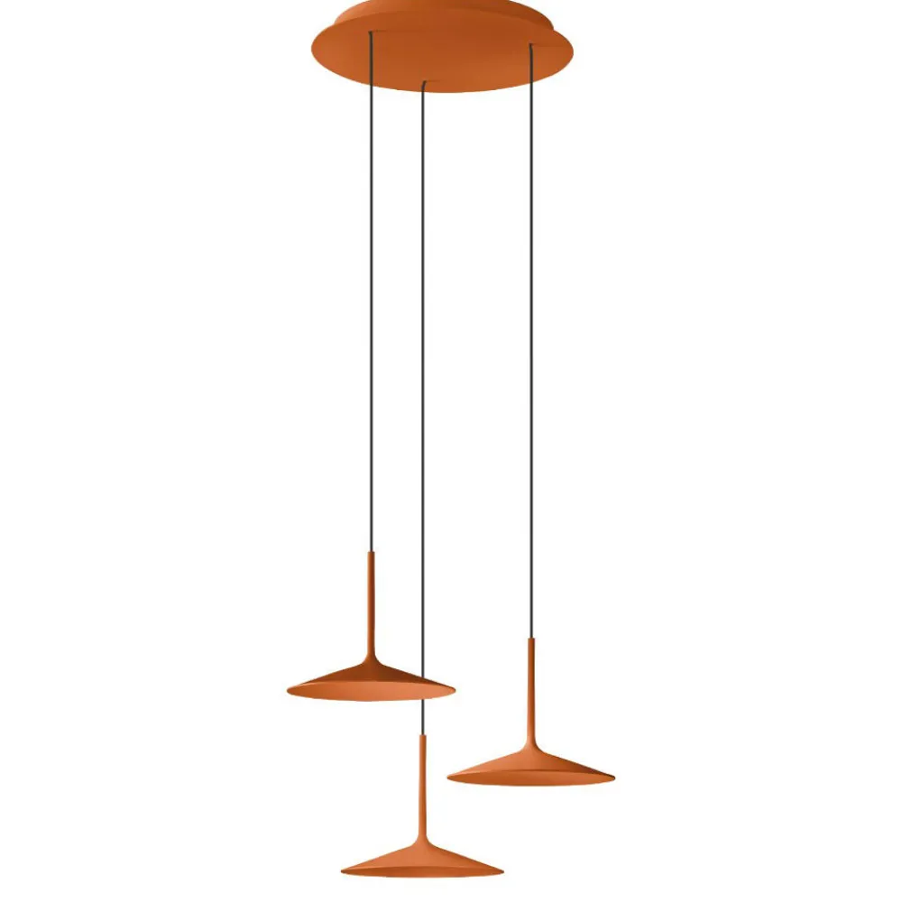 Lampadari Moderni-Linea Light Lampadario per soggiorno poe p3 terracotta led 19w 3000k