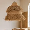Lampadari Moderni-Selezionato da Mazzolaluce Lampadario per soggiorno rattan e alga marina 80 cm