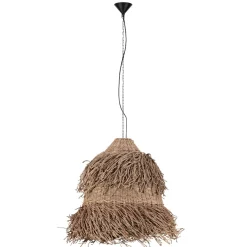 Lampadari Moderni-Selezionato da Mazzolaluce Lampadario per soggiorno rattan e alga marina 80 cm