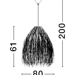 Lampadari Moderni-Selezionato da Mazzolaluce Lampadario per soggiorno rattan e alga marina 80 cm