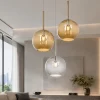 Lampadari Moderni-Top Light Lampadario per soggiorno sfere trasparente ambra