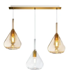 Lampadari Moderni-Top Light Lampadario per soggiorno kona oro ambra