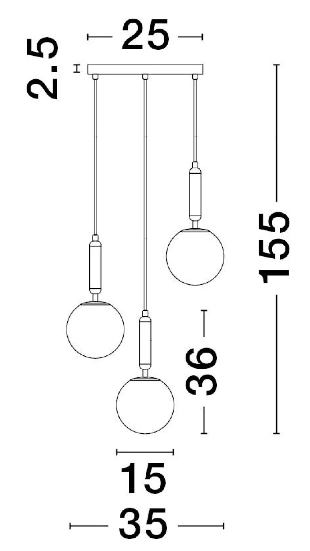 Lampadario Camera Da Letto-Selezionato da Mazzolaluce Lampadario per stanza da letto oro 3 luci sfere a grappolo