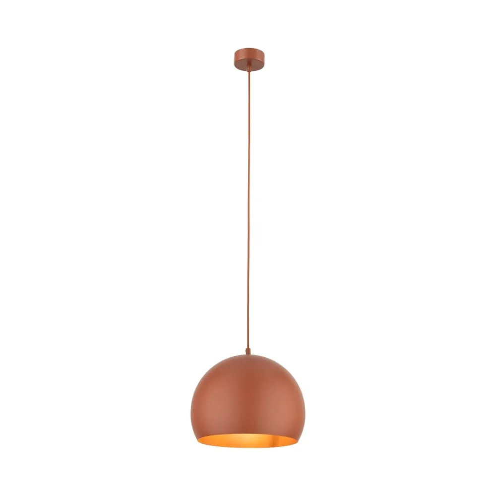 Lampadari Cucina-Selezionato da Mazzolaluce Lampadario per tavolo a cupola rosso mattone 27 cm