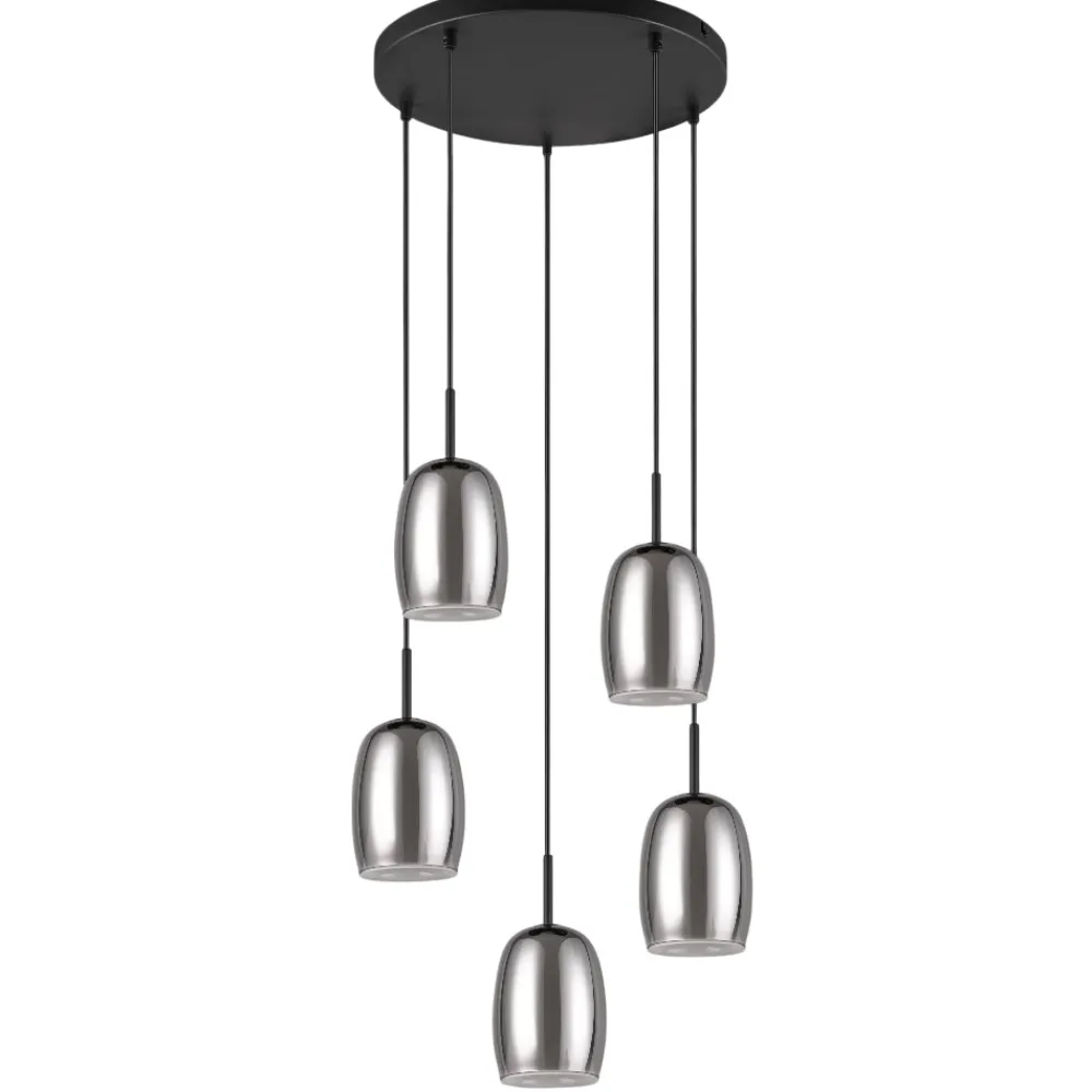 Lampadari Cucina-Selezionato da Mazzolaluce Lampadario per tavolo cucina in vetro 5 luci