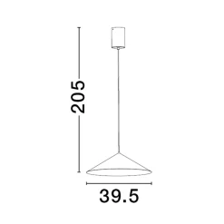 Lampadari Cucina-Selezionato da Mazzolaluce Lampadario per tavolo cucina design minimal nero led 3000k